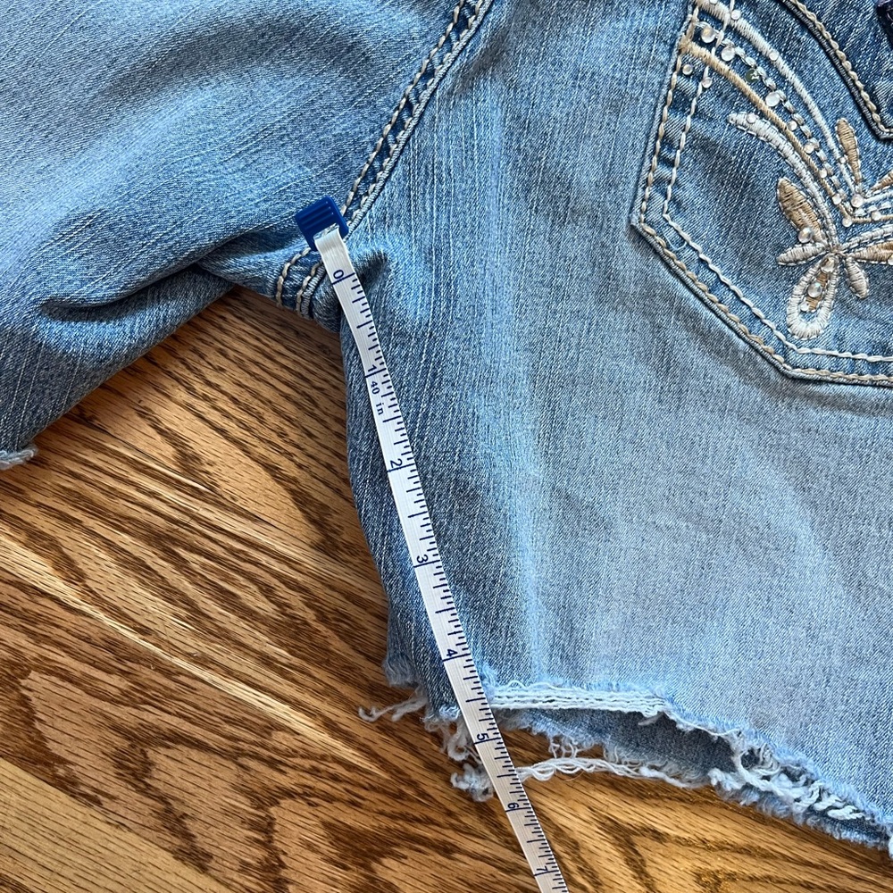 y2k angel jeans low rise jean cutoffs - Picture 7 of 8